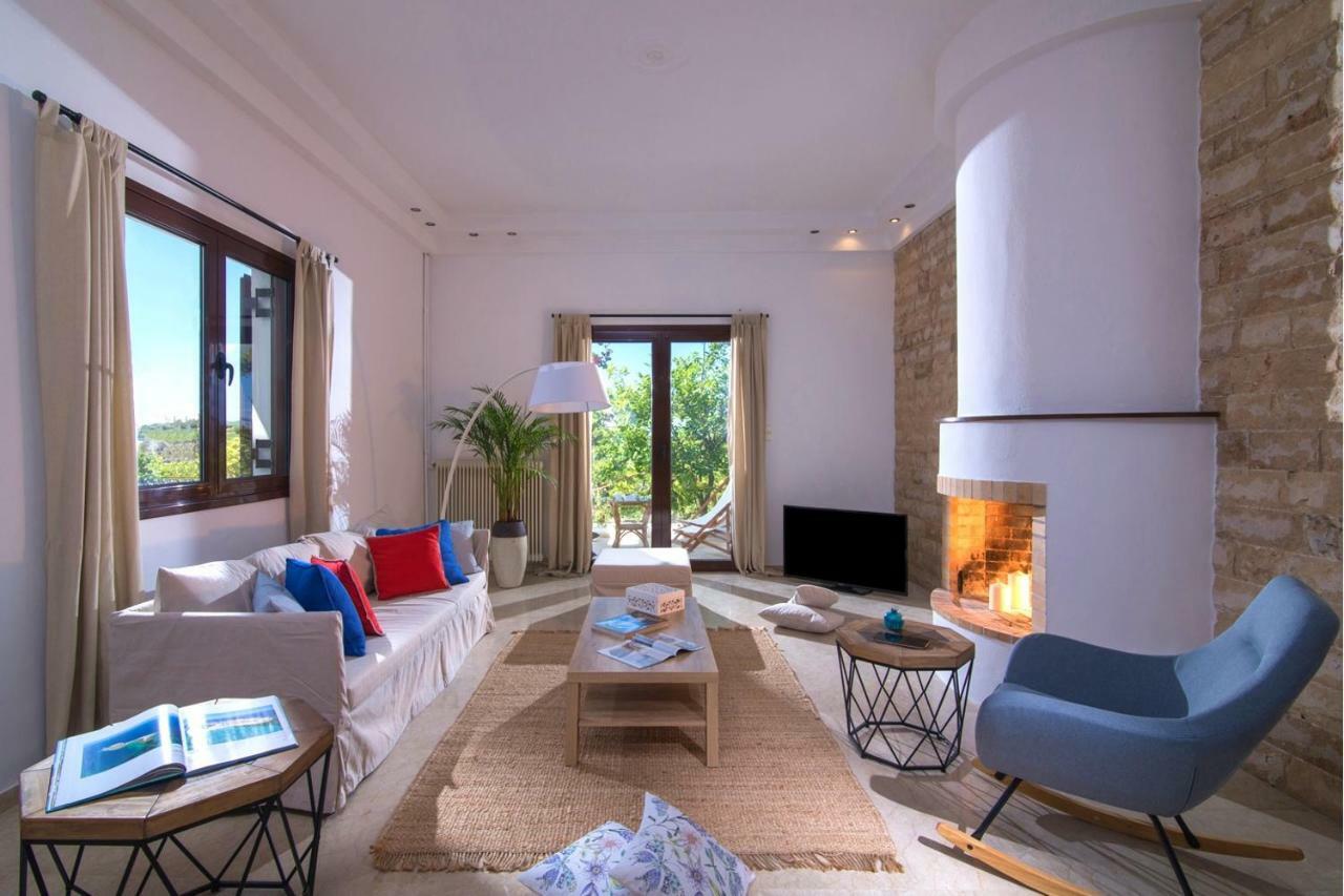 Luxury Villa Rosita W Heated Pool - Nature And Relax Epano Vathia Eksteriør bilde